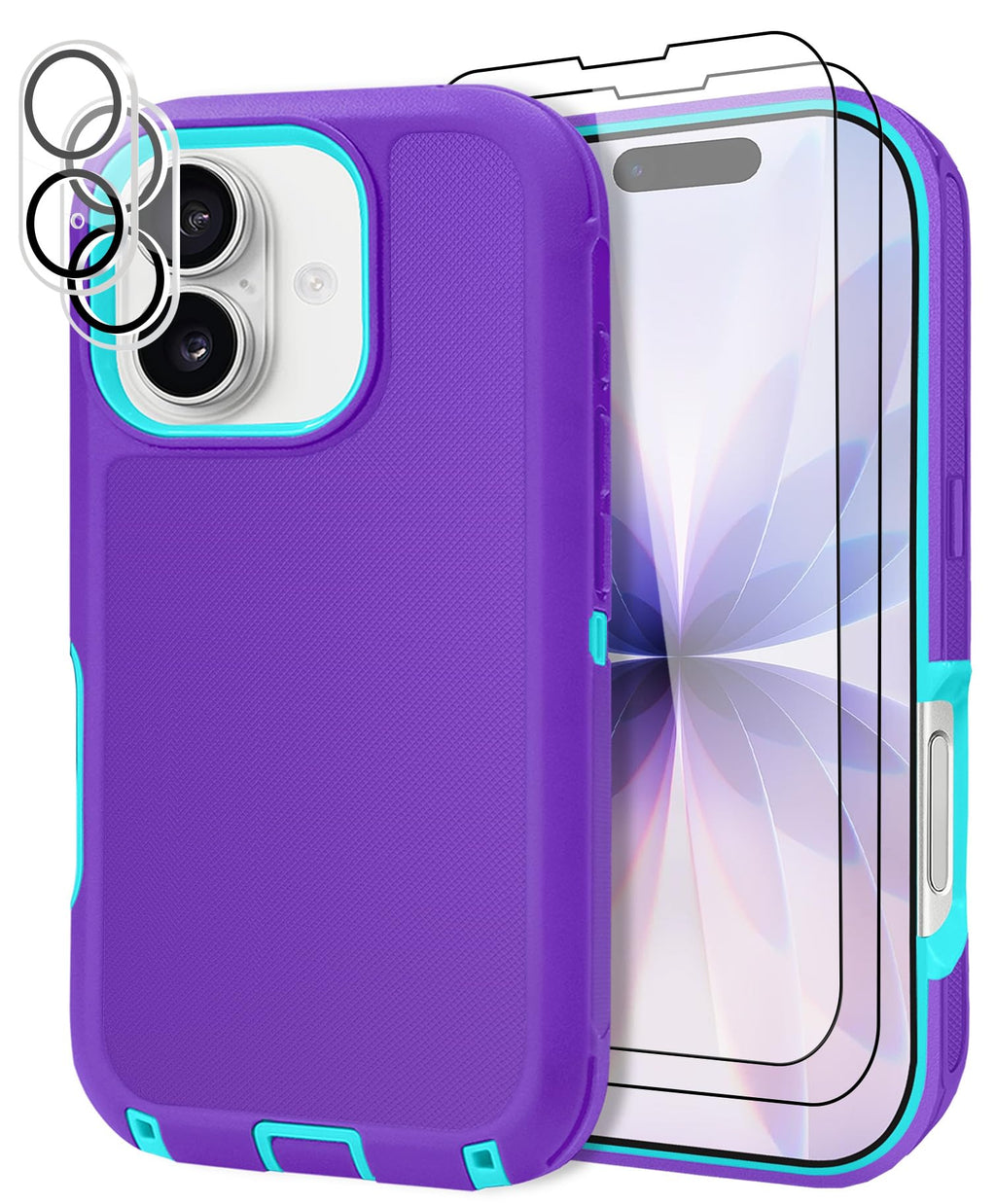 JGS for iPhone 17 Pro Max Case 6.9", Military Grade 3 in 1 Heavy Duty Shockproof/Drop Proof Case with 2 Screen Protector + 2 Camera Lens Protector, Includes Holster Clip Kickstand (Black)