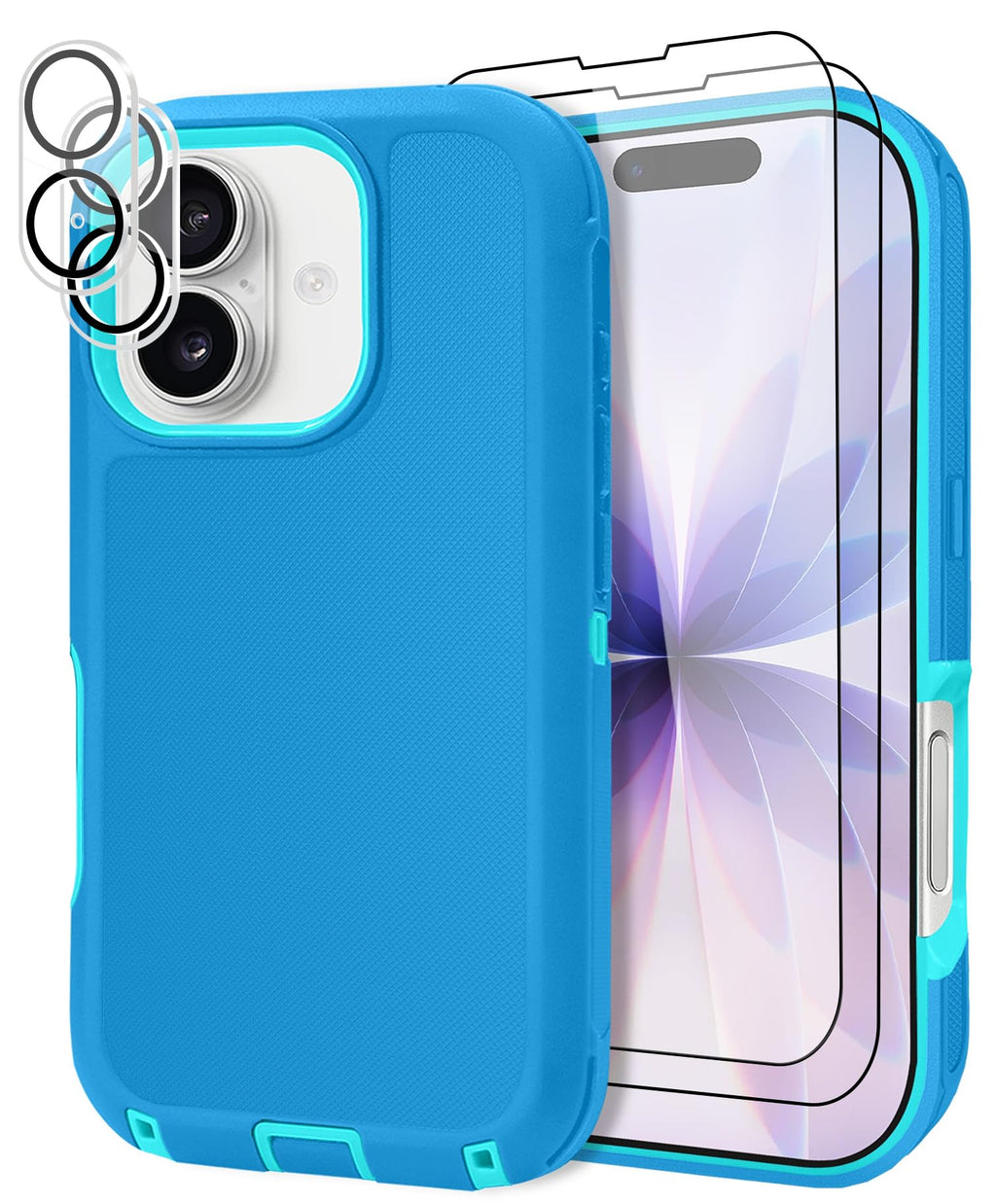 JGS for iPhone 17 Pro Max Case 6.9", Military Grade 3 in 1 Heavy Duty Shockproof/Drop Proof Case with 2 Screen Protector + 2 Camera Lens Protector, Includes Holster Clip Kickstand (Black)
