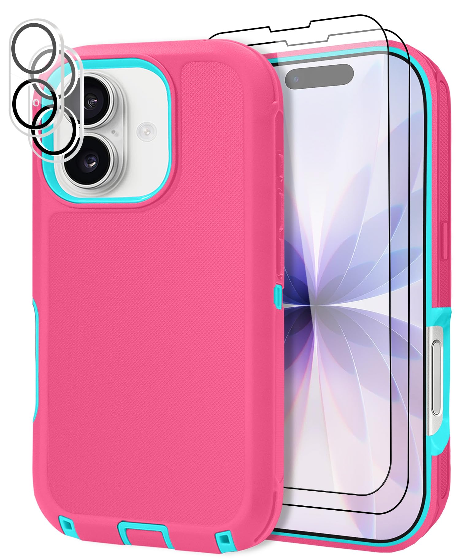 JGS for iPhone 17 Pro Max Case 6.9", Military Grade 3 in 1 Heavy Duty Shockproof/Drop Proof Case with 2 Screen Protector + 2 Camera Lens Protector, Includes Holster Clip Kickstand (Black)